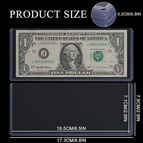 15PCS Banknote Holders Top-Load Currency Money Sleeves for Bills - color: 15 Pieces