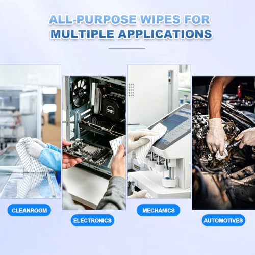 4" x 4" Anti-Static & Microfiber Wipes (100 Pcs, 200GSM) - size: 4" x 4" (Pack of 400)