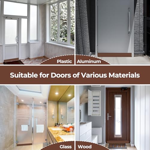 Ohuhu Door Draft Stopper, 1" Wide Adhesive Weather Stripping Seal, 39" - color: Brown, size: 39"L x 2"W