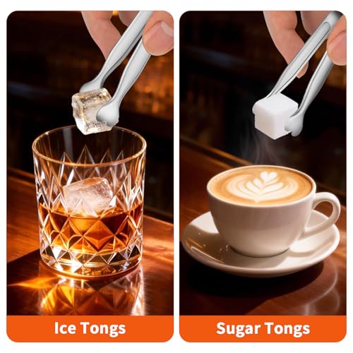 12 PCS Heart-Shaped Small Serving Tongs, 4.3 Inch Mini Sugar Tongs Silver Stainless Steel for Ice Cube, Appetizers, Dessert, Tea Party, Home Kitchen, Coffee Bars, Buffet, Food Grade & Dishwasher Safe - color: Silver, size: 4.3inch-12pcs