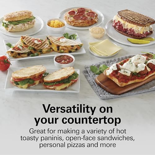 Hamilton Beach Panini Press, Sandwich Maker & Electric Indoor Grill - color: Chrome Finish