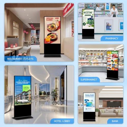 43" 4K Digital Signage Display Touch Screen Kiosk for Retail, Cafes, Hotels - size: 43 inch 4K