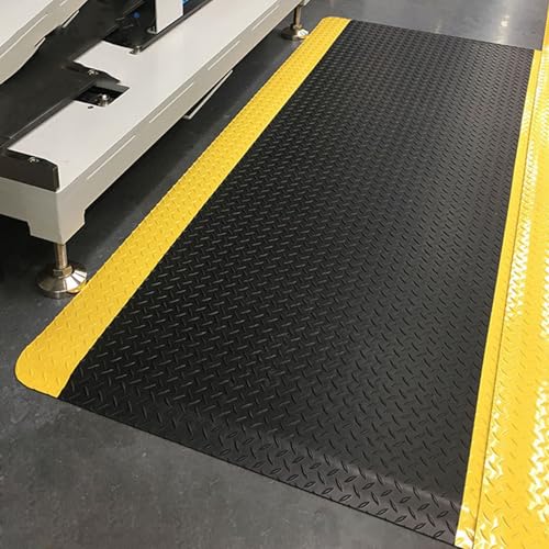 Nisorpa Anti Fatigue Mats Industrial 3' x 5' Ergonomic Standing Mat 15/16" Extra Thick Heavy Duty Commercial Diamond Plate Support Shop Floor Mats for Leg & Back Pain - size: 3' x 5'