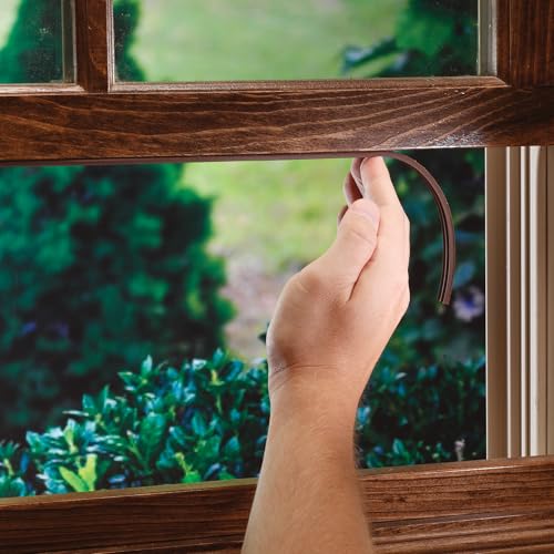 MD Building Premium Rubber Window Seal for Ex-Small Gaps, Brown, 17ft - color: Brown, size: 1/8 in. x 3/8 in.