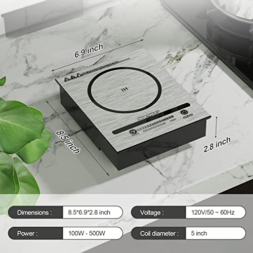 500W Mini Portable Induction Cooktop for Moka Pot & Small Cookware - style: Mini Portable Induction Cooktop 500W/110V