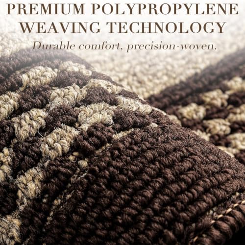 hicorfe Door mat 20"x32",Dirt Trapper Absorbent Non-Slip Welcome mat,Brown - color: Brown, size: 20"x32"(Rectangular)