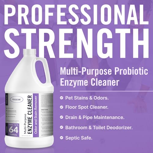 Multi-Purpose Probiotic Enzyme Cleaner, Made in USA - Stain and Odor Remover - Concentrated - Professional & Home Strength Drains, Floors, Bathrooms, Toilets Trash Can,