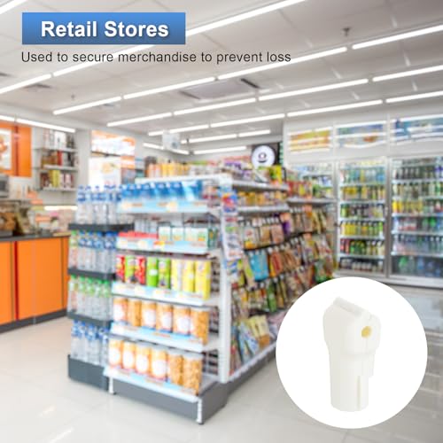 uxcell 50pcs Peg Hook Locks Stop Locks, 4mm ABS Pegboard Display Hook Security Lock, Anti Sweep Theft Stop Locks for Retail Shop and Shopping Center Pegboard Display, White - color: White