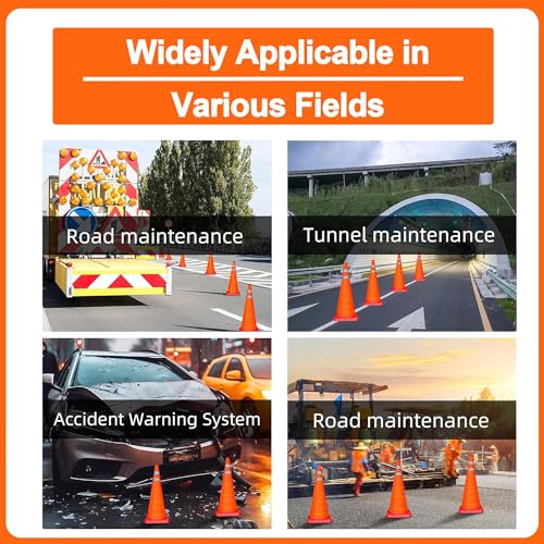 18 Inch 1 Pack Traffic Cones,Collapsible Safety Cones, Multi Purpose Pop-up Cones with Reflective Collar, Include Reflective Vest,Orange Cones for Parking lot, Driveway, Driving Training etc - size: 18Inch