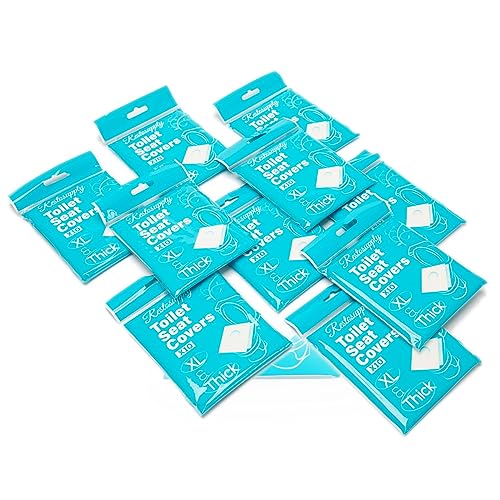 40 Pcs XL Extra Large & Thick Disposable Toilet Seat Covers Outdoor Travel Porta Potty (40)