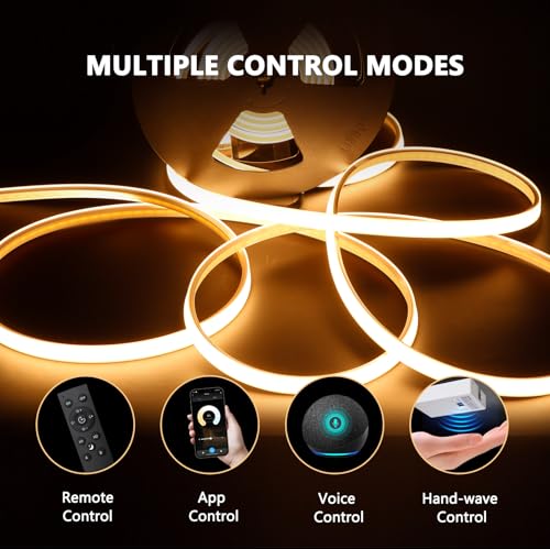 V4light LED Strip Lights for Slat Wall Recessed, 16.4ft Smart Dimmable - size: Smart Control