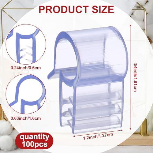 Kathfly 100 Pcs Gridwall Sign Holder Clips 1/2 In, Wire Shelf Label Holder - size: 1/2 Inch (Pack of 2)