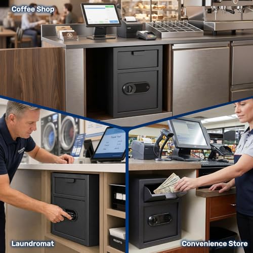 BlackSmith 2.6 Cuft Biometric Cash Depository Drop Safe for Business - size: 2.6 Cubic Feet