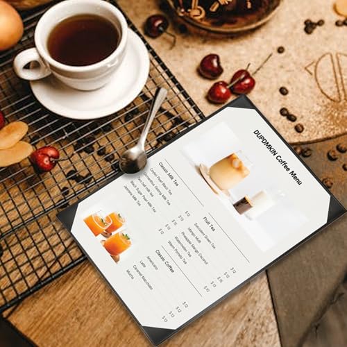 PU Leather Menu Covers 8.5x11, 12 Pack Menu Holder for Restaurant
