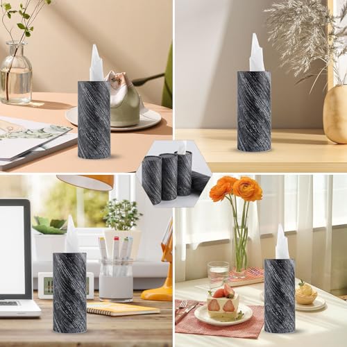 SINGARO Car Tissue Holder, 4 Pack Car Cup Holder Facial Tissues with Travel Tissue Bag, Quick and Convenient Flower Combination Car Tissue Box(4 Canisters/200 Tissues) Gray - color: Gray