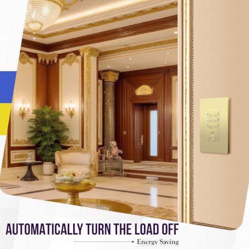 ENERLITES 30-Minute Neutral Countdown Wall Switch Timer, Gold - color: Gold, size: 30 Min