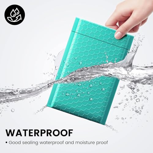 Fuxury 1 Pallet Bubble Mailers 4x8" Teal Padded Envelopes 19200 Pack Bulk - color: Teal, size: 4x8" 19200PC