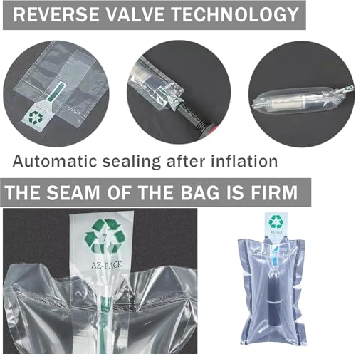 Miupoo Packaging Air Bags,Clear Plastic Inflatable Air Packaging Protector Bag with Free Pump Cushion,Air Cushion Blocking Packaging Bag (Multiple sizes) - size: Multiple sizes