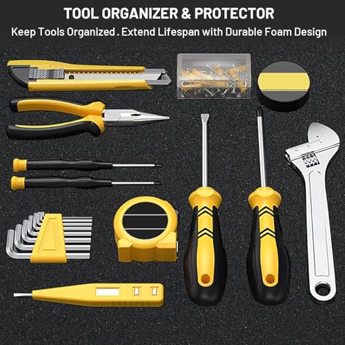 4 PCS 12x12x2 Inch Pick and Pluck Foam Inserts for Cases - Professional-Grade Tool, Game Box & Drawer Organizer - size: 4pcs(12x12x2 In)