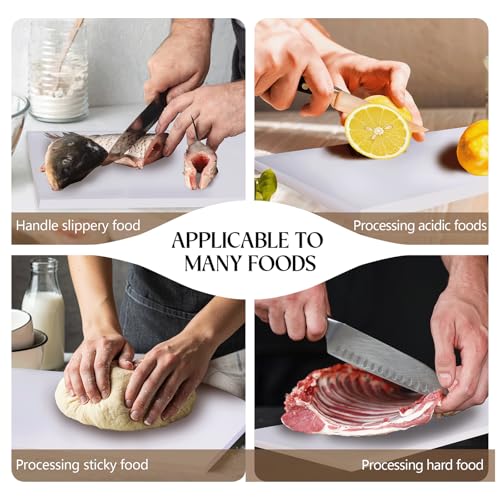 Commercial Cutting Board, Plastic Poly Kitchen Board Dishwasher Safe, Heavy Duty Food Prep Surface for Restaurant Use (24"L x 18"W x 0.57"Th) - color: White, size: 24"L x 18"W