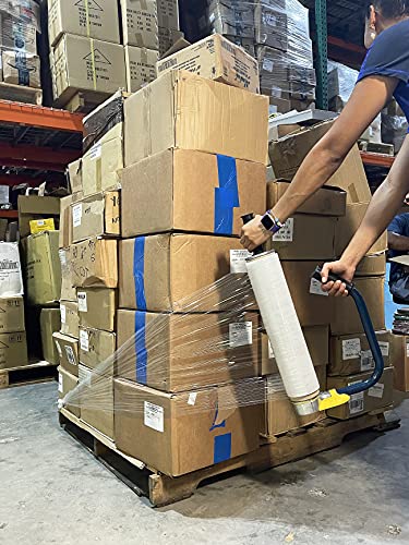 WOD Industrial Strength Stretch Film Dispenser with Adjustable Handle - Fits 12", 15", and 18" Widths, Compatible with 1.5", 2", and 3" Cores, Heavy Duty Aluminum Base for Pallet Wrapping (1 Pack) - size: For 1.5, 2 & 3 in. Core (Pack of 1)