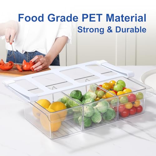 Fridge Drawer Organizer, 2" Height x 8.66" Width, Shallow - size: 2" Height x 8.66" Width