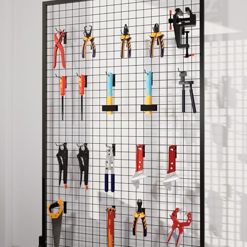 6'' Black Grid Wall Hooks, 25 Pack Grid Panel Hanging Hooks - color: Black, size: 6 Inch