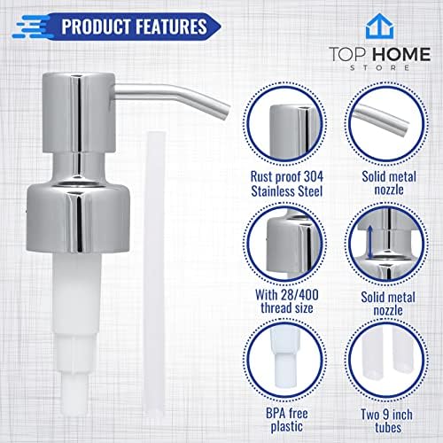Replacement Soap & Lotion Pumps for Bottles, Chrome, 4-Pack - color: Chrome, size: 4 Pack