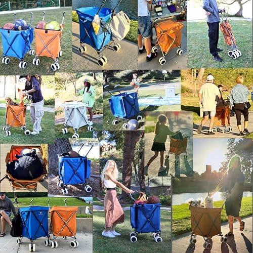 Wellmax Folding Shopping Cart with Canvas Bag & Cover, Holds 120 lb, Black - color: Black