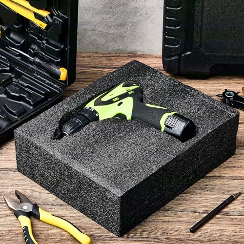 Hoolerry 2 Pcs Polyethylene Foam Block, 12" X 10" X3.5", Black - size: 12" X 10" X 3.5"