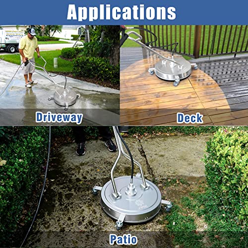 JANZ 20'' Pressure Washer Surface Cleaner with Dual Handle - size: 20 Inch