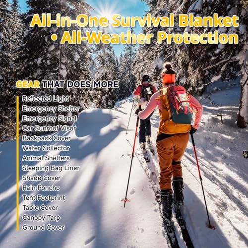Emergency Blankets Mylar Thermal Blanket of Gigantic Space Blanket Survival Blankets Camping Gear,First Aid (Gold and Silver,130 * 210cm) - color: Gold and Silver, size: 130*210cm
