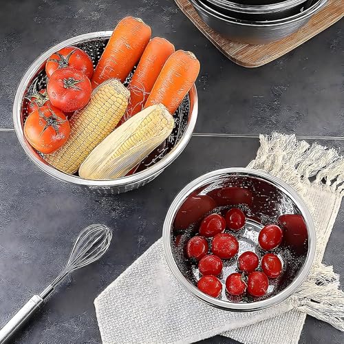 meleg otthon Stainless Steel Mixing Bowl, 23 Quart Salad Bowl, Metal Bowls, Stainless Steel Basin, Heavy Duty Deeper Edge Mirror Finish Dishwasher Safe Bowl - color: diameter 19.68inch