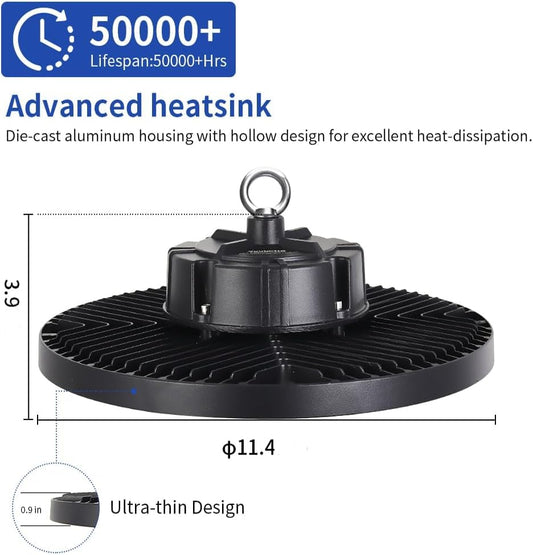 EVNEXTIA 200W High Bay Shop Lights, Commercial UFO Led high Bay Lights