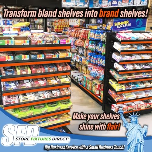Decorative Gondola Shelving Vinyl Insert for Ticket Channel 130 FT. x 1.25 in. - Orange - color: Orange, size: 1 Roll