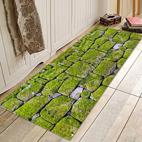 Bathroom and Kitchen Absorbent Non Slip Floor mats, Living Room Bright and Durable Flannel 3D Printed Carpet, 47x18 inch Rural Road Themed Decorative Carpet - color: Multi9, size: 47x18 inches