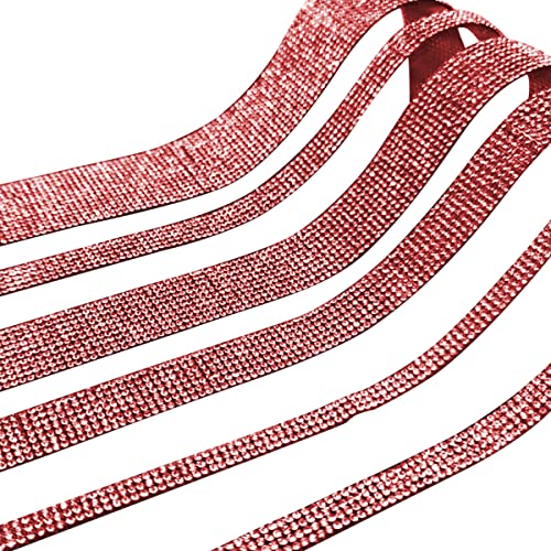 4 Pack 35.4 Inch Rhinestone Door Edge Guard Strips, Red - color: Red