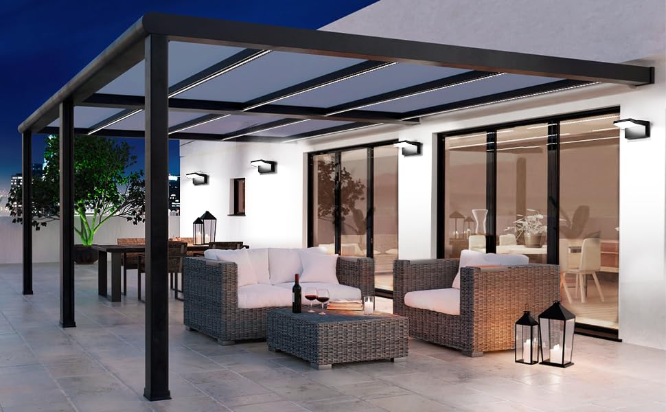 Outdoor Wall Lights 40W 350 ° Rotation Flood Light LED - color: 1/40w/6000k/Black