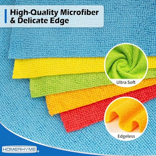 Microfiber Cleaning Cloth, 200 Pack Cleaning Rags Microfiber Towel Bulk Absorbent Lint-Free Wash Cloths, All-Purpose Towels for Cars, Shop, Automotive, Garage, Home & Kitchen - color: Assorted, size: 200 Pack