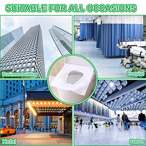 YGDZ Toilet Seat Covers Disposable, 110pcs Flushable Travel Disposable Toilet Seat Covers for Adults Kids Potty Training, Travel Essential Accessories for Airplane, Road Trips, Camping - size: A-Normal Size