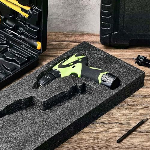 Hoolerry 2 Pcs Polyethylene Foam Block, 24" X 12" X 2", Black - size: 24" X 12" X 2"