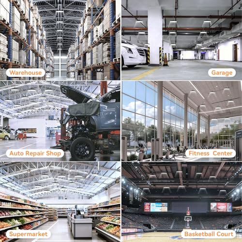 UFO LED High Bay Light 175W, 6500K Cool White Daylight LED Shop Light for Garage, Warehouse, Ceiling, Workshop, Factory, Barn, Utility & Commercial Overhead Lighting Fixture - size: 175W 6500K-1 Pack