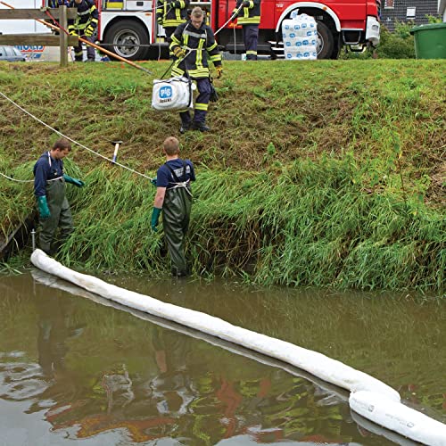 PIG Oil Boom - Oil-Only Absorbent Boom - 4 Pack - 3" x 20' Boom - Absorbs up to 4 gallons per Boom - BOM407 - size: 3" x 20'