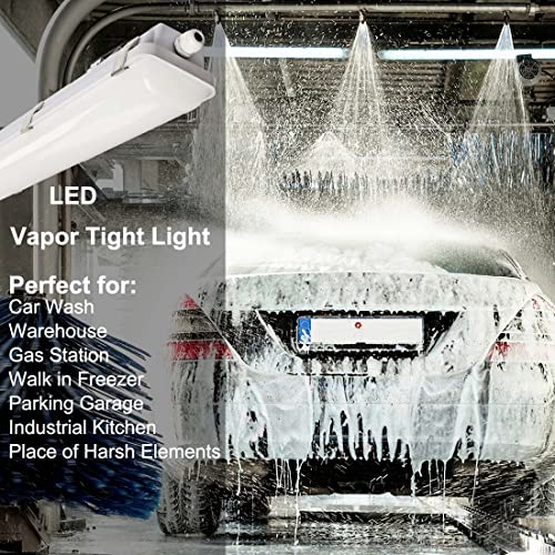 DAKASON 8FT LED Vapor Tight Light Fixture 2Pack, 120W/100W/80W, 15600lm - size: 8FT-2Pack