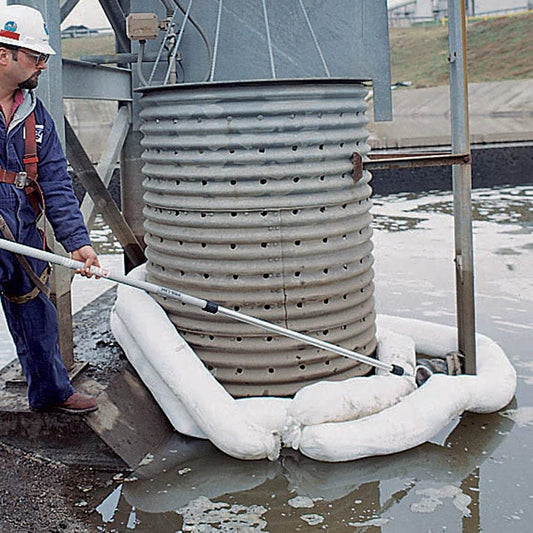 PIG Oil Boom - Oil-Only Absorbent Boom - 8 Pack - 3" x 10' Boom - Absorbs up to 2 gallons per Boom - BOM406 - size: 3" x 10'