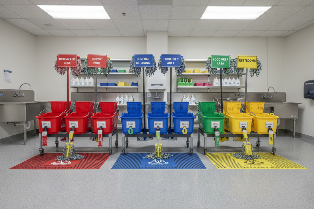 How to Build a Color-Coded Mop System That Actually Prevents Cross-Contamination