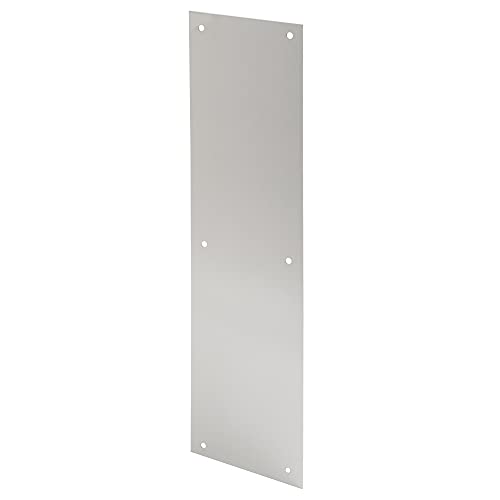 Prime-Line J 4581 Door Push Plate, 4 In. X 16 In., Satin Aluminum (Single Pack) - color: satin aluminum