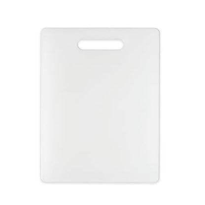 Dexas NSF Polysafe Cutting Board with Handle, 8.5 by 11 inches, White - size: 8.5"L x 11"W, style: Flat