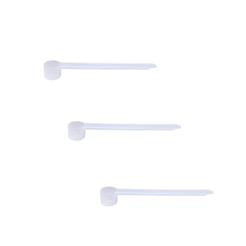 2.5cc Long Handle Measuring Scoop (1/2 Teaspoon / 2.5mL) - Heavy-Duty Plastic Spoon for Powders, Pre-Workout, Supplements, and Spices, 3-Pack