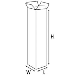 Tall Corrugated Boxes - 25/bundle different models available heavy duty (5x5x36) - size: 5x5x36
